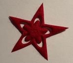 Filzstern Flora durchbrochen bordeaux